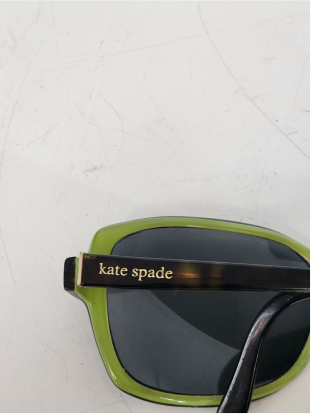 KATE SPADE AILEY Green & Brown Tortoise Black Lenses Sunglasses 58 mm 06 - Picture 8 of 10